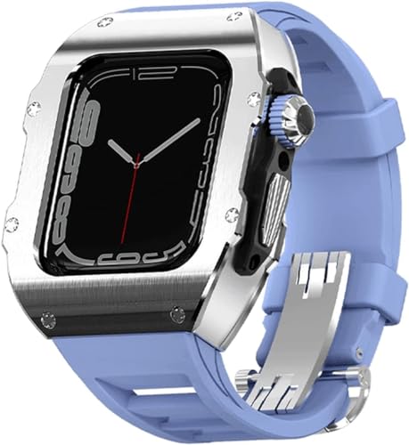 INFRI Robustes Uhrengehäuse aus 316L-Edelstahl, mit Fluorkautschukband, Mod Kit, für Apple Watch Ultra 8, 49 mm, Upgrade-Titan-Lünetten, stoßfestes Übungsband, für Damen und Herren, For 49mm, Achat von INFRI