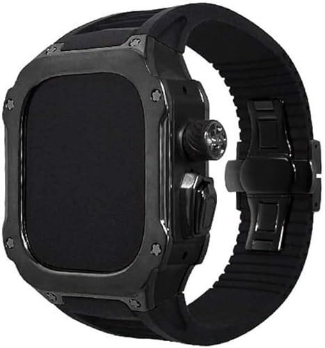 INFRI Titan-Meta-Gehäuse, Gummiband, Mod-Kit, für Apple Watch Ultra 2 49 mm, RM-Stil, Metall-Hartschalengehäuse, Silikon-Uhrenarmband, für iWatch 49 mm, Ersatzzubehör, For Ultra2, Achat von INFRI