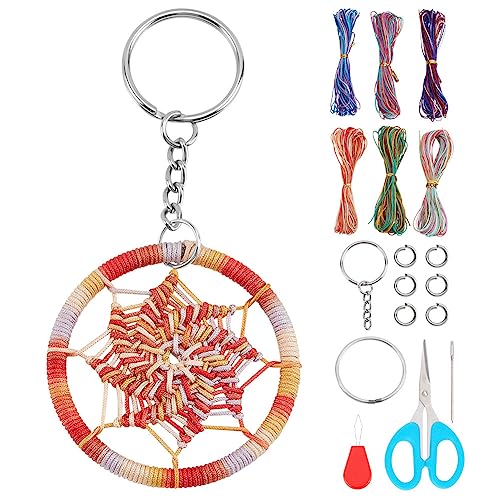 INFUNLY 6 Sets Traumfänger-SchlüsselanhängerFarbeKleines Traumfänger-SetDIY Makramee-Traumfänger-Schlüsselanhänger Mit SchlüsselringMini-TraumfängerHandgefertigtes Set Für Rucksack INFUNLY 6 Sets Traumfänger-SchlüsselanhängerFarbeKleines Traumfänger-SetDIY Makramee-Traumfänger-Schlüsselanhänger Mit SchlüsselringMini-TraumfängerHandgefertigtes Set Für Rucksack von INFUNLY