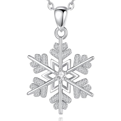 INFUSEU Schneeflocke Halskette, Purelei Silber 925 Schmuck Kette Damen Kette Geschenk für Frauen von INFUSEU
