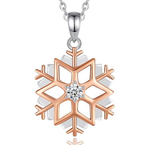 INFUSEU Schneeflocken Anhänger Kette, Halskette Damen Purelei Silber 925 Schmuck Anhänger Damen Kette Geschenk für Frauen INFUSEU Schneeflocken Anhänger Kette, Halskette Damen Purelei Silber 925 Schmuck Anhänger Damen Kette Geschenk für Frauen von INFUSEU