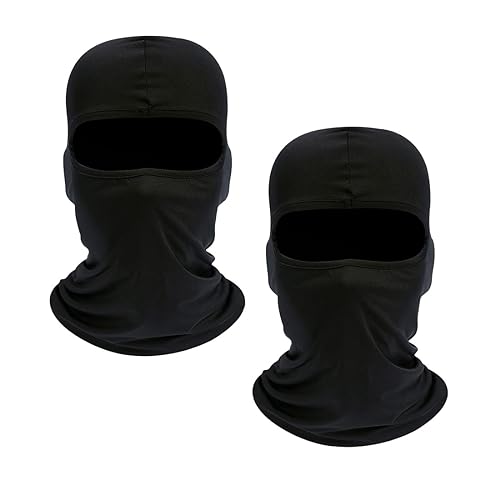INGJIA 2 Stücke Sturmhauben Gesichtshaube Skimaske Motorradmaske Fahrrad Gesichtsmaske Balaclavas Dünn und Atmungsaktiv Winddicht Multifunktional für Herren und Damen Winter Sommer von INGJIA