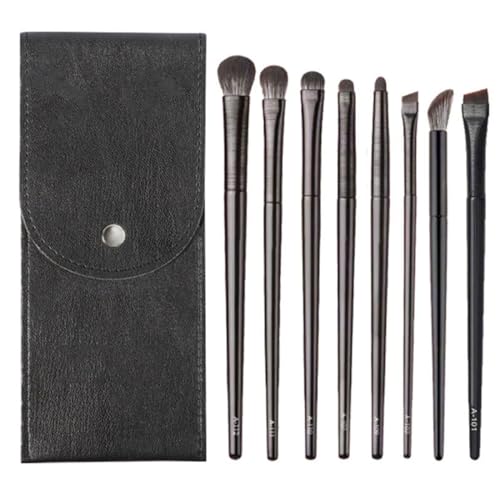 INGJIA Augenpinsel Pinselset Makeup Lidschatten Pinselset Makeup Blender Pinsel Pinselset Augen Pinselsets Blending Brush Augenpinsel Set Make up Pinsel Set Lidschattenpinsel (black 8) von INGJIA