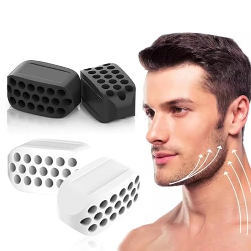 INGJIA Jaw Trainer, 4 Stück Exerciser und Kiefer Training, Kiefer Exerciser, Trainer Kiefer Exerciser Doppelkinn Trainers für Übungen Gesichtsmuskeln Männer Frauen von INGJIA