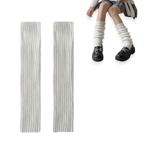 INGJIA Long Wool Knit Leg Warmers for Women Girls Ankle Warmer High Footless Knee Socks Maximum Calf Circumference - 40 cm, Length-40cm von INGJIA