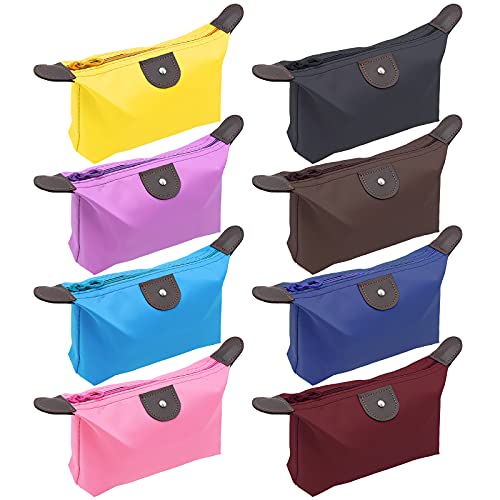 Kosmetiktasche Klein Set, INHEMING 8 Stück Mini Reise Makeup Tasche Kosmetiktasche Wasserdicht Kulturbeutel Kulturtasche mit Reißverschluss für Mädchen Frauen Kinder von inheming