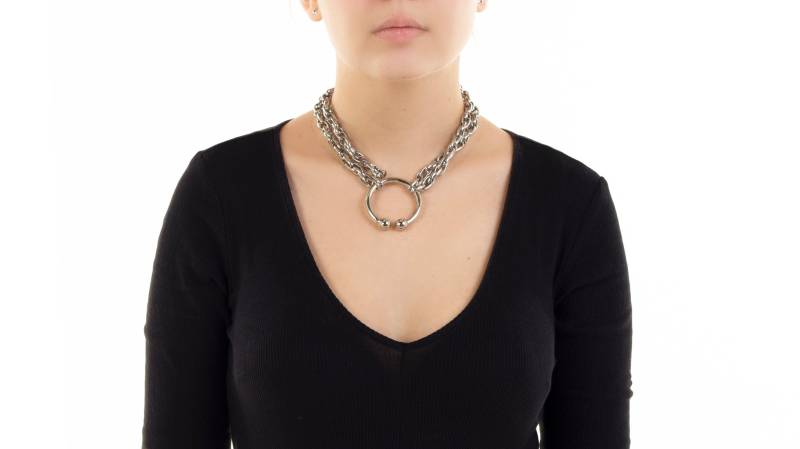 Piercing Silber Doppelkette Halskette Piercing Silber Doppelkette Halskette von INIGNE