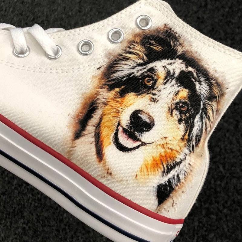 Hunde Converse Chucks Oder Canvas Noname Sneaker - Personalisierbar Mit Deinem Bild von INKICKS
