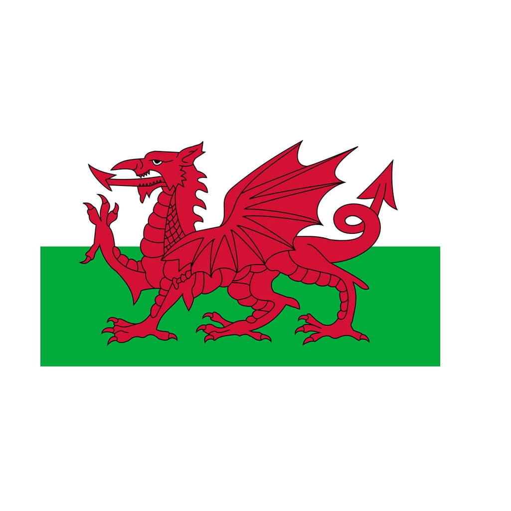 2 X Wales Flagge Aufnäher, Siebdruck, Aufnäher Für Stoffe von INKINGHOUSE