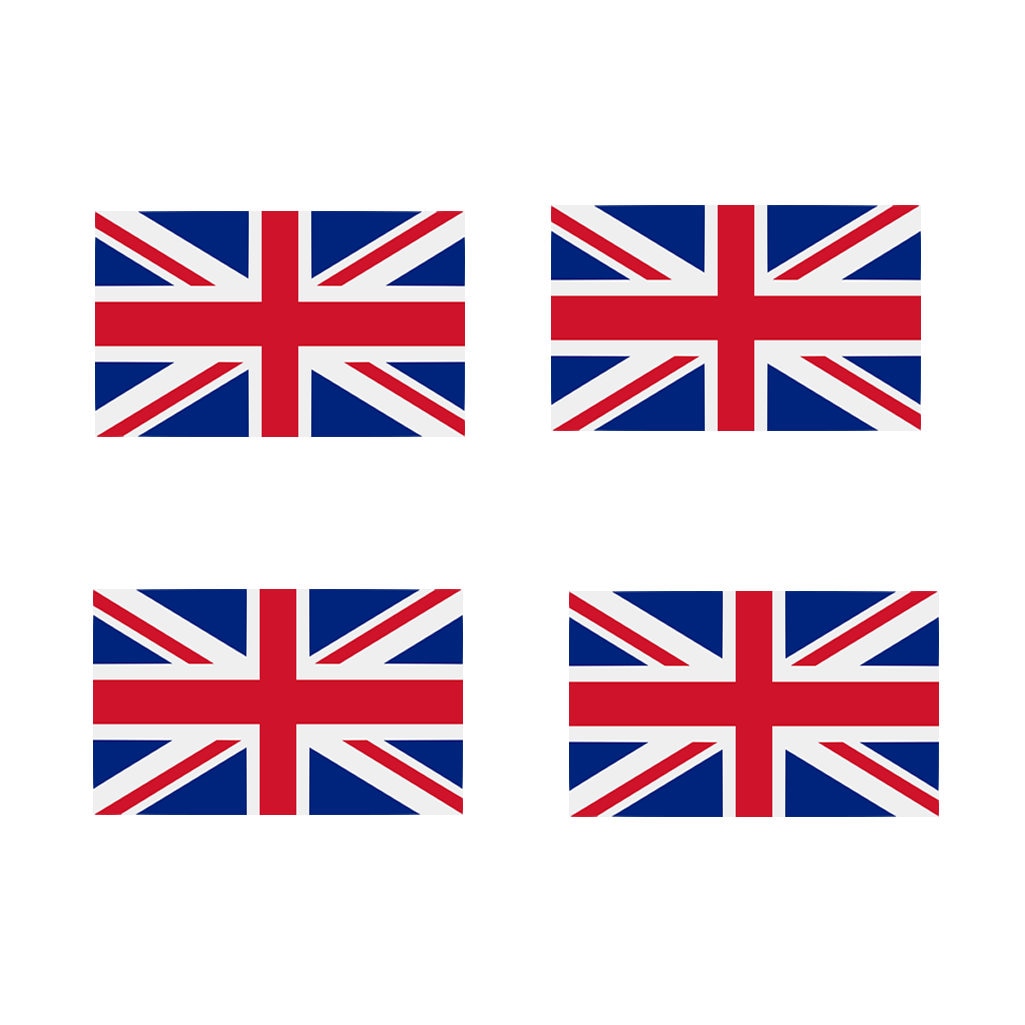 4 X Great Britain Flag Bügelbild Für Stoffe Maschinenwäsche British Union Jack Aufnäher von INKINGHOUSE