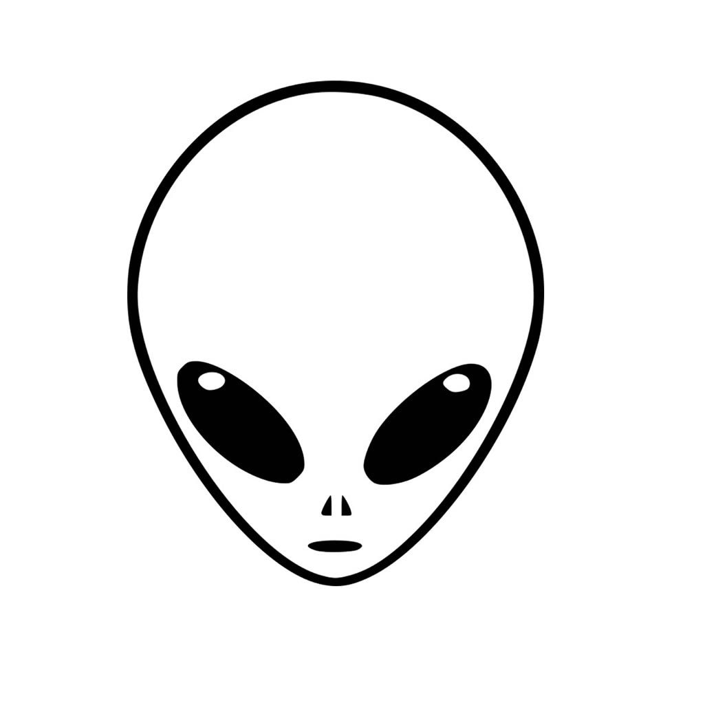 Alien Head Siebdruck Eisen Auf Transfers Für Stoffe Maschine Waschbar Et Ufo Patch von INKINGHOUSE