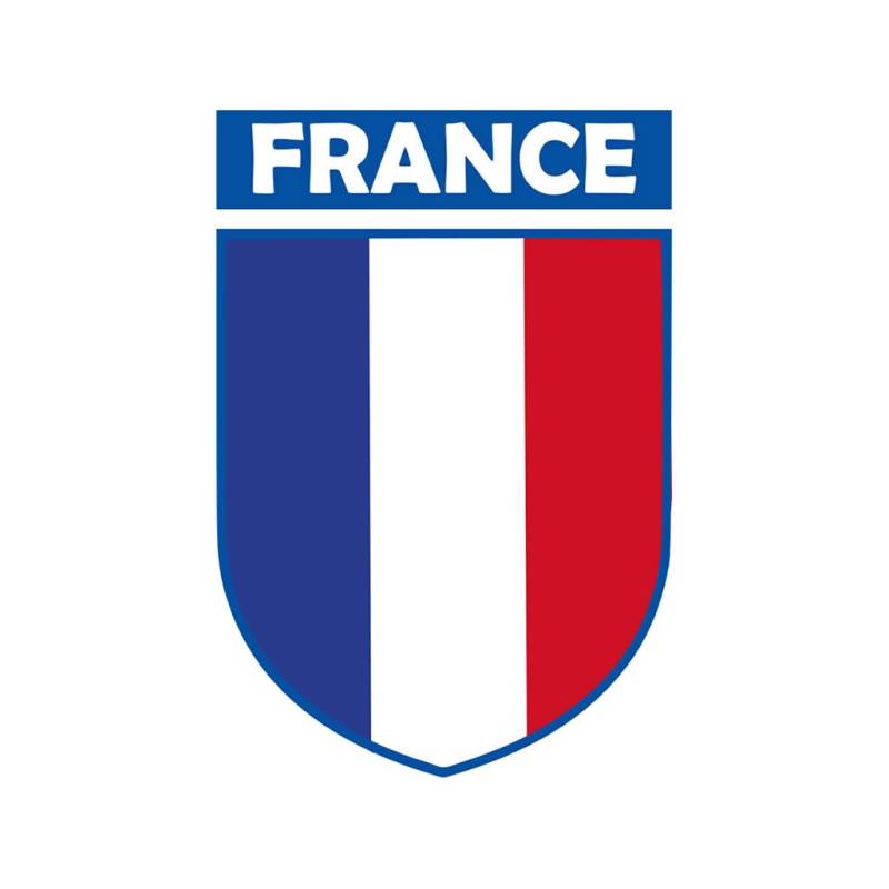 Französisch Team Wappen Eisen Auf Sieb Druck Transfers Für Stoffe Maschine Waschbar Frankreich Flagge Patch von INKINGHOUSE