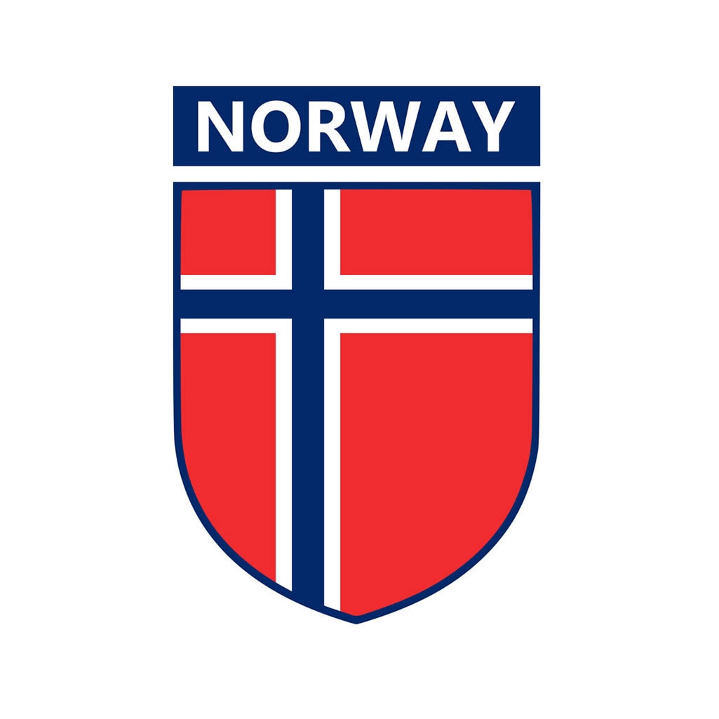Norwegen Team Wappen Eisen Auf Sieb Druck Transfers Für Stoffe Maschine Waschbar Flagge Patch von INKINGHOUSE