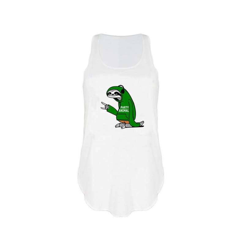 Partei Tier Unisex Druck Tank Top Wappen Kopfhörer Leben Der Faultier Weste von INKINGHOUSE