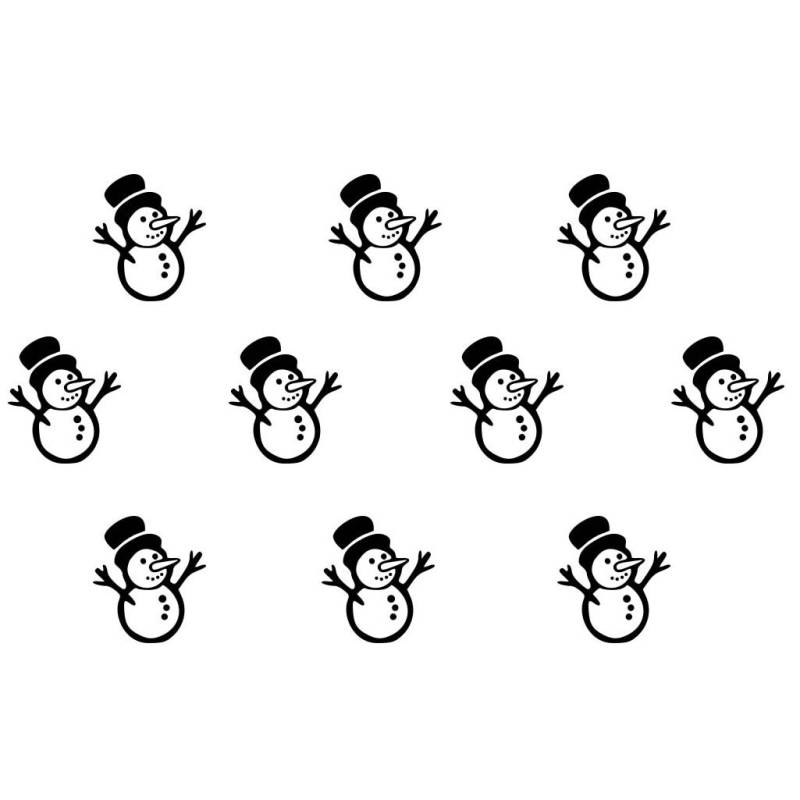 Satz Von 10 Schnee Mann Eisen Auf Sieb Druck Transfers Für Stoffe Maschine Waschbar Patch von INKINGHOUSE