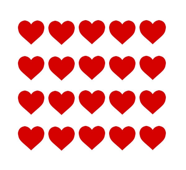 Satz Von 10 X Herzen Eisen Auf Dembdruck Transfers Für Stoffe Maschine Waschbar Patch von INKINGHOUSE