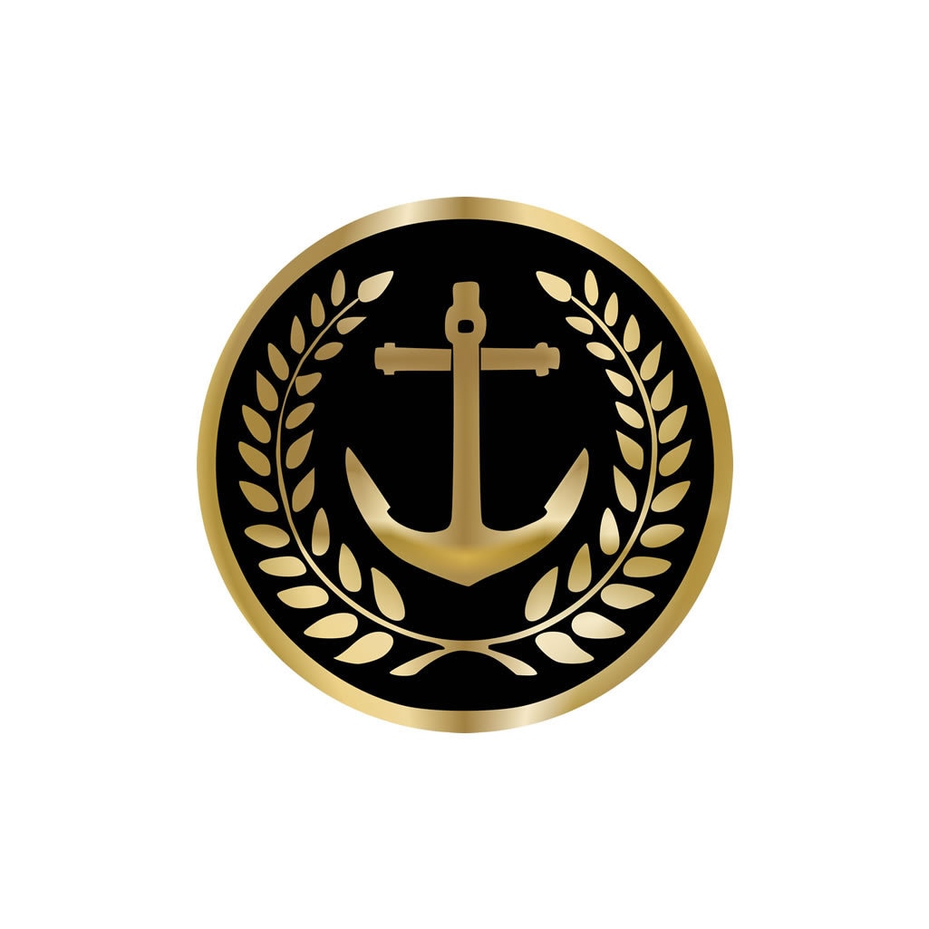 Satz Von 2 Captain Eisen Auf Sieb Druck Transfer Für Stoffe Sailor Kommandant Anker Maschine Waschbare Patch von INKINGHOUSE