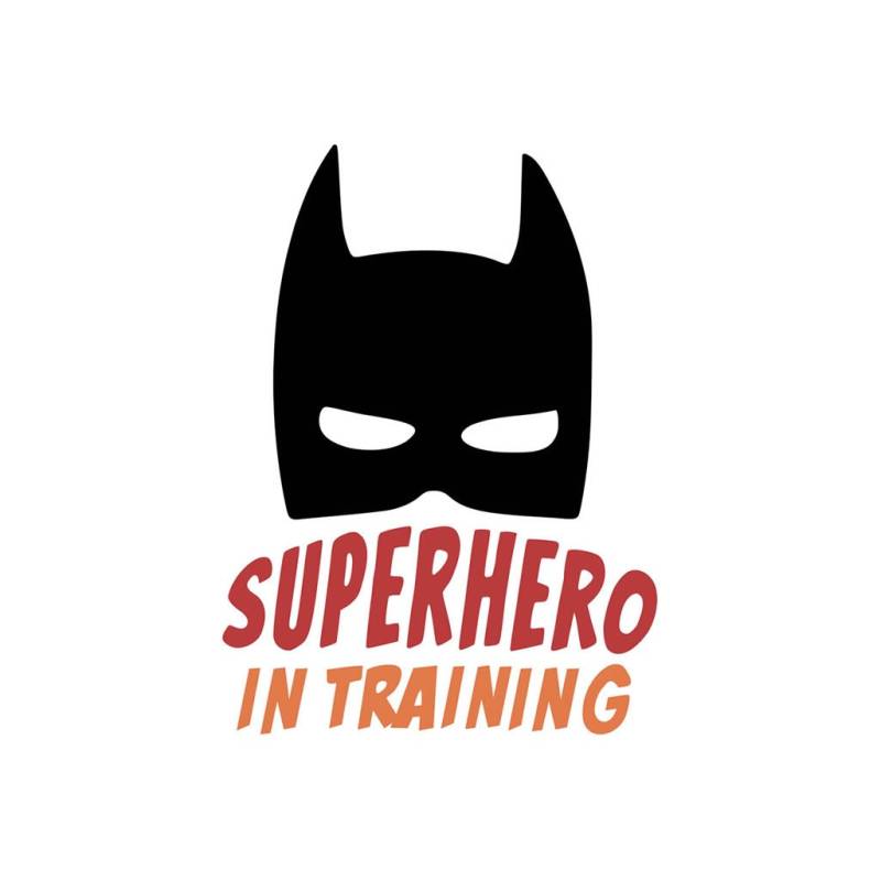 Super Hero in Training Eisen Auf Siebdruck Transfers Für Stoffe Maschine Waschbare Trainee Patch von INKINGHOUSE