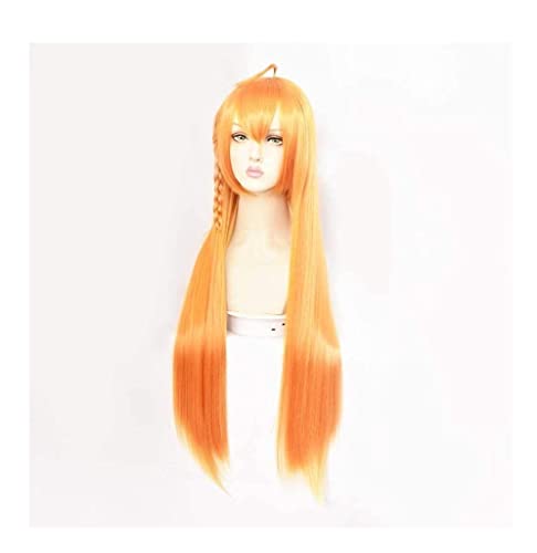 Perücken Orange Farbverlauf Gelb Langes Glattes Haar Cosplay Anime Perücke Für Halloween Weihnachtsfeier für den Täglichen Partygebrauch von INKTUS