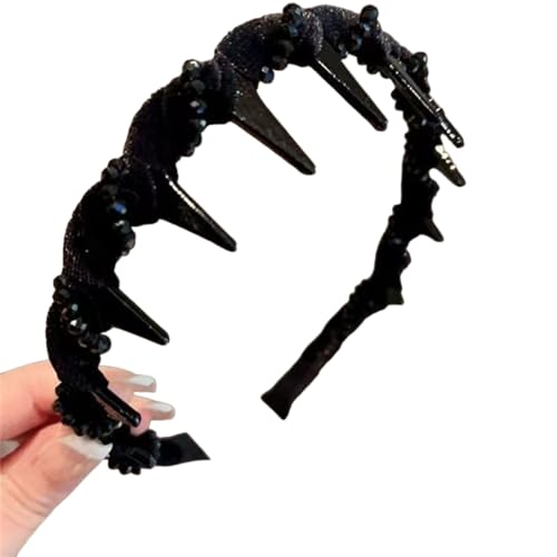 INLANDSIS 2025 Neues U-förmiges modisches Zahn-Haarkamm-Stirnband, elegante geflochtene Zickzack-Haarspangen mit gewellten Zähnen und hohem Schädel (C82 Black) von INLANDSIS