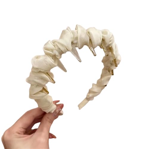 INLANDSIS 2025 Neues U-förmiges modisches Zahn-Haarkamm-Stirnband, elegante geflochtene Zickzack-Haarspangen mit gewellten Zähnen und hohem Schädel (X10 White) von INLANDSIS