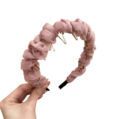 INLANDSIS 2025 Neues U-förmiges modisches Zahn-Haarkamm-Stirnband, elegante geflochtene Zickzack-Haarspangen mit gewellten Zähnen und hohem Schädel (X11 Pink) von INLANDSIS