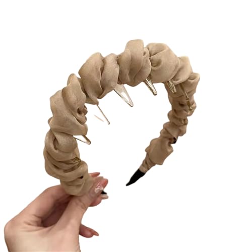 INLANDSIS 2025 Neues U-förmiges modisches Zahn-Haarkamm-Stirnband, elegante geflochtene Zickzack-Haarspangen mit gewellten Zähnen und hohem Schädel (X12 Light Gold) von INLANDSIS