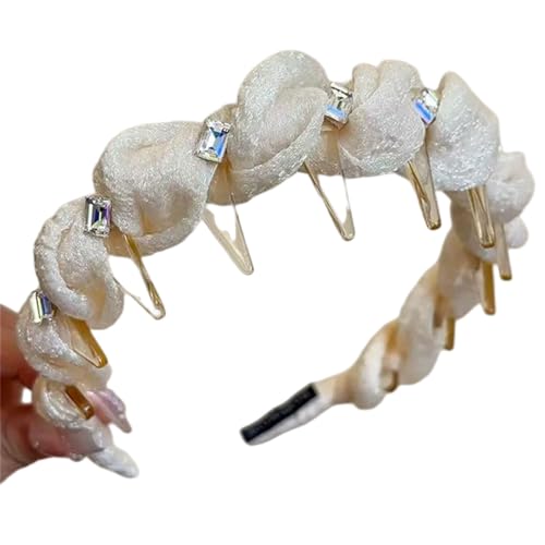 INLANDSIS 2025 Neues U-förmiges modisches Zahn-Haarkamm-Stirnband, elegante geflochtene Zickzack-Haarspangen mit gewellten Zähnen und hohem Schädel (X57 Beige) von INLANDSIS