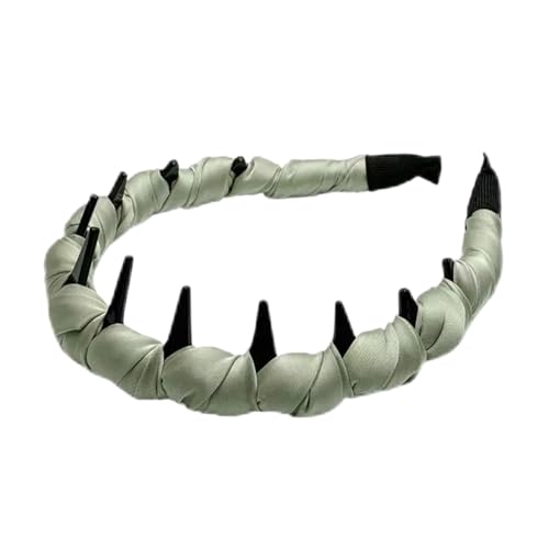 INLANDSIS 2025 Neues U-förmiges modisches Zahn-Haarkamm-Stirnband, elegante geflochtene Zickzack-Haarspangen mit gewellten Zähnen und hohem Schädel (X93 Green) von INLANDSIS