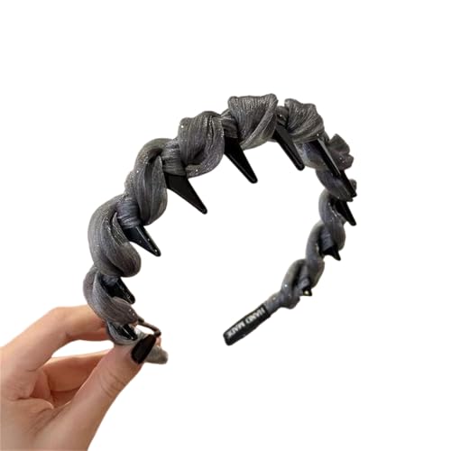 INLANDSIS 2025 Neues U-förmiges modisches Zahn-Haarkamm-Stirnband, elegante geflochtene Zickzack-Haarspangen mit gewellten Zähnen und hohem Schädel (Z59 Gray) von INLANDSIS