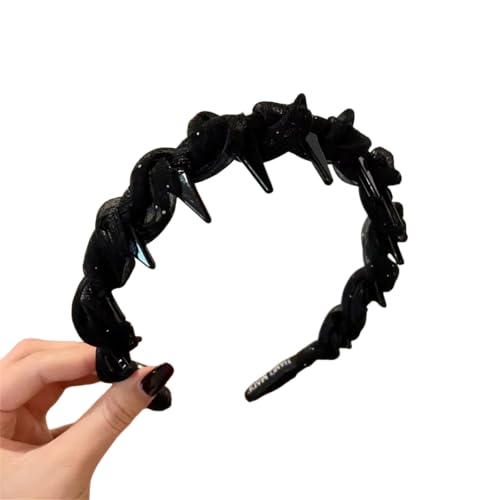 INLANDSIS 2025 Neues U-förmiges modisches Zahn-Haarkamm-Stirnband, elegante geflochtene Zickzack-Haarspangen mit gewellten Zähnen und hohem Schädel (Z60 Black) von INLANDSIS