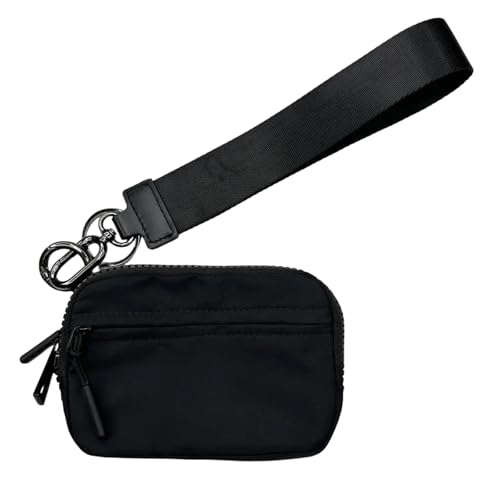 INLANDSIS Commonlyto Wallet, The Wallet 2. Generation, Gesteppte Nylon-Geldbörsen mit Armband für Damen, mit Sichtfenster für Ausweis/Kreditkarte/Handy (Black,15 * 9 * 2cm) von INLANDSIS
