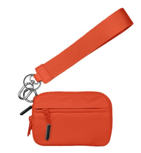 INLANDSIS Commonlyto Wallet, The Wallet 2. Generation, Gesteppte Nylon-Geldbörsen mit Armband für Damen, mit Sichtfenster für Ausweis/Kreditkarte/Handy (Orange,15 * 9 * 2cm) von INLANDSIS