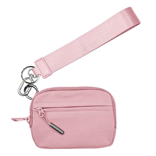 INLANDSIS Commonlyto Wallet, The Wallet 2. Generation, Gesteppte Nylon-Geldbörsen mit Armband für Damen, mit Sichtfenster für Ausweis/Kreditkarte/Handy (Pink,15 * 9 * 2cm) von INLANDSIS