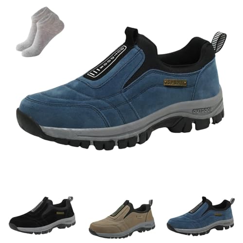 INLANDSIS Enjerr Orthopädische Schuhe, Enjerr Orthopädische Schuhe Herren, Slip-On-Outdoor-Sneaker, rutschfest, geeignet für Wandern, Reisen und Arbeit (Dark Blue,44) von INLANDSIS
