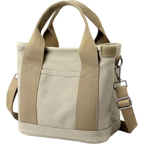 INLANDSIS Tinkertechus-Tasche, Handtasche mit großem Fassungsvermögen und mehreren Taschen, kleine Tragetasche, Canvas-Tragetasche mit Reißverschlussfächern (Khaki) von INLANDSIS