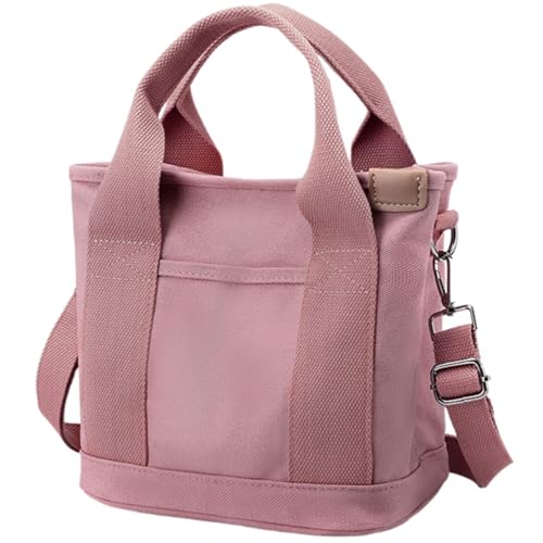 INLANDSIS Tinkertechus-Tasche, Handtasche mit großem Fassungsvermögen und mehreren Taschen, kleine Tragetasche, Canvas-Tragetasche mit Reißverschlussfächern (Rosa) von INLANDSIS
