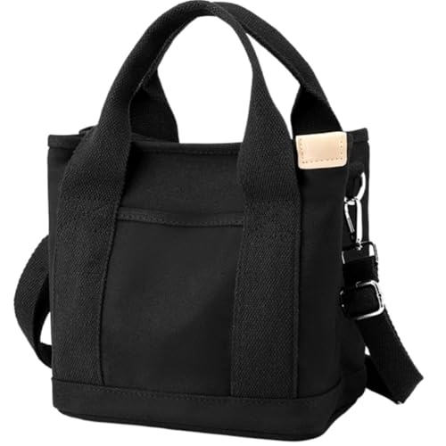 INLANDSIS Tinkertechus-Tasche, Handtasche mit großem Fassungsvermögen und mehreren Taschen, kleine Tragetasche, Canvas-Tragetasche mit Reißverschlussfächern (Schwarz) von INLANDSIS