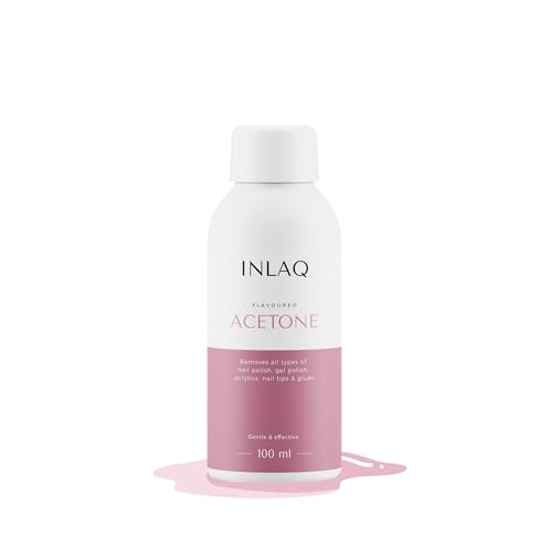 INLAQ® Aceton Nagellackentferner 100ml | Nail Polish Remover | Acetonhaltiger UV Nagellack Entferner für Gelnägel, Shellac, Acrylnägel und Kunstnägel - Reines Aceton 100ml von INLAQ