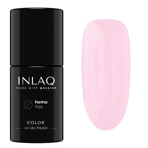 INLAQ® HEMA Free UV Nail Polish Baby Pink 6 ml - Gel Nagellack frei von HEMA - Gellack UV Lack in verschiedenen UV LED Gel Farben von INLAQ