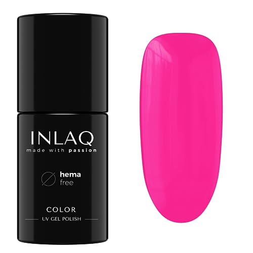 INLAQ® HEMA Free UV Nail Polish Candy Pink 6 ml - Gel Nagellack frei von HEMA - Gellack UV Lack in verschiedenen UV LED Gel Farben von INLAQ