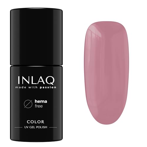 INLAQ® HEMA Free UV Nail Polish Dirty Pink 6 ml - Gel Nagellack frei von HEMA - Gellack UV Lack in verschiedenen UV LED Gel Farben von INLAQ