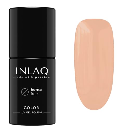 INLAQ® HEMA Free UV Nail Polish French Peachy Pink 6 ml - Gel Nagellack frei von HEMA - Gellack UV Lack in verschiedenen UV LED Gel Farben von INLAQ