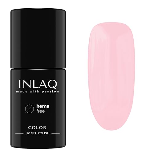 INLAQ® HEMA Free UV Nail Polish French Pink Natural 6 ml - Gel Nagellack frei von HEMA - Gellack UV Lack in verschiedenen UV LED Gel Farben von INLAQ