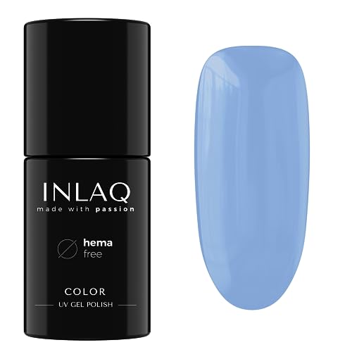 INLAQ® UV Nagellack Blau - 6 ml Hema Free - Langlebiger UV Lack - Nail Polish - Pastelove Kollektion - Gelnägel - Shellac Gel - Gellack ohne Hema | 1036- Baby Blue von INLAQ