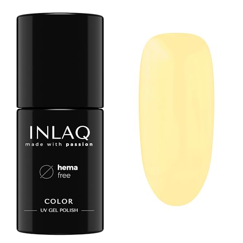 INLAQ® UV Nagellack Gelb - 6 ml Hema Free - Langlebiger UV Lack - Nail Polish - Sweet Candies Kollektion - Gelnägel - Shellac Gel - Gellack ohne Hema | 1064- Banana Mania von INLAQ