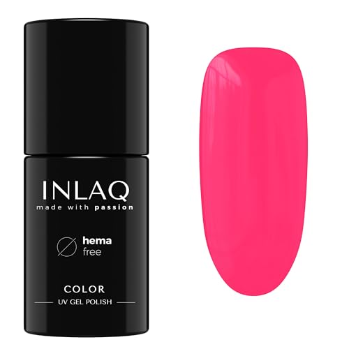 INLAQ® UV Nagellack Gelb - 6 ml Hema Free - Langlebiger UV Lack - Nail Polish - Sweet Candies Kollektion - Gelnägel - Shellac Gel - Gellack ohne Hema | 1072- Power Pink von INLAQ