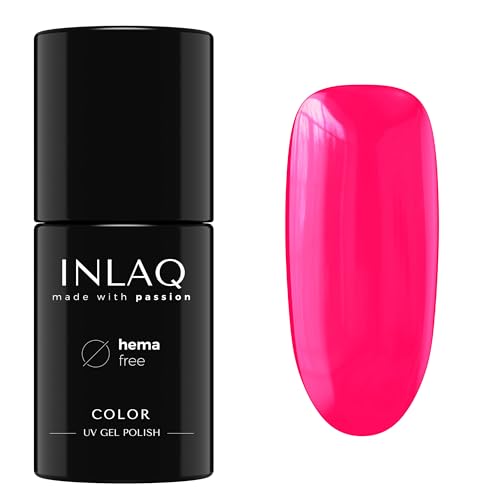 INLAQ® UV Nagellack Pink - 6 ml Hema Free - Langlebiger UV Lack - Nail Polish - Essential Kollektion - Gelnägel - Shellac Gel - Gellack ohne Hema | 1004- Tropical Pink von INLAQ