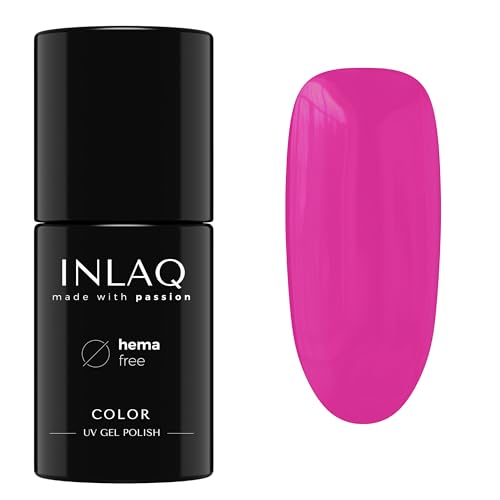 INLAQ® UV Nagellack in Verschiedenen Farben - UV LED Gel Nail Polish - Gellack UV Lack aus der Kollektion Crazy Rainbow 6 ml - Cerise Color von INLAQ