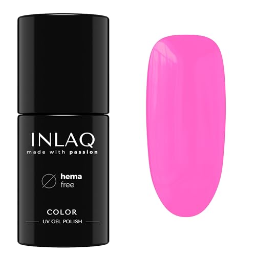 INLAQ® UV Nagellack in Verschiedenen Farben - UV LED Gel Nail Polish - Gellack UV Lack aus der Kollektion Sweet Candies 6 ml - Hot Pink Color von INLAQ